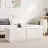 vidaXL Couchtisch Weiß 110x50x40cm Massivholz Kiefer (814430)
