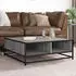 vidaXL Couchtisch Grau Sonoma 80x80x30cm Holzwerkstoff und Metall