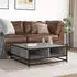 vidaXL Couchtisch Grau Sonoma 80x80x30cm Holzwerkstoff und Metall