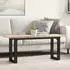 vidaXL Couchtisch O-Gestell 110x40x45,5cm Massivholz Kiefer Stahl (3282733)