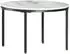 vidaXL Couchtisch Weiß & Schwarz Ø65cm Echter Marmor (286410)