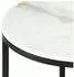 vidaXL Couchtisch Weiß & Schwarz Ø65cm Echter Marmor (286410)