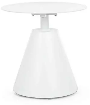 Natur24 Aloha Beistelltisch Aluminium Wei&szlig;, rund, 50x50x49,5cm (0660373)