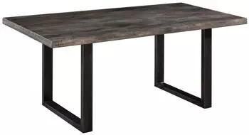 Massivmoebel24 Railway #207 Esstisch Mango Massivholz 180x90x76cm grau lackiert (09-108-772-1008)