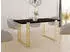 WFL GROUP Stella Esstisch ausziehbar Loft-Stil goldene Metallbeine 120–220cm (Stella)
