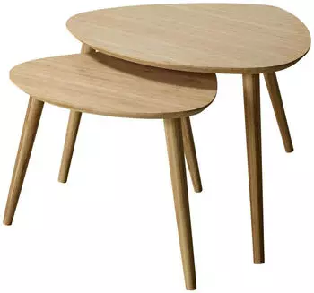 Mid.you Noble Satztisch 2-teilig Bambus vollmassiv naturge&ouml;lt (2161302)