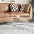 vidaXL Couchtisch mit Ablage Klarglas Hartglas 50x45x33cm