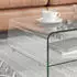 vidaXL Couchtisch mit Ablage Klarglas Hartglas 50x45x33cm