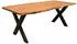 Mr. Deko Catania Baumkantentisch Akazienholz X-Gestell 160x90cm (BL60222)