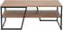 Mendler HWC-A27 Couchtisch Metall Ablage 46x110x60cm Wildeiche-Optik (105131)