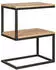 Wohnling AKOLA Beistelltisch S-Form Akazienholz Massiv, Metall 45x60x30cm (WL5.208)