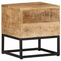 vidaXL Beistelltisch 30x30x33 cm Raues Mangoholz