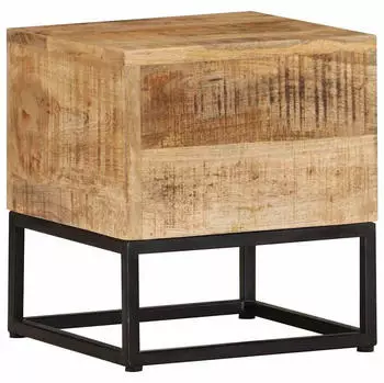 vidaXL Beistelltisch Rohes Mangoholz 30x30x33cm