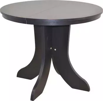 Moebel Direkt Online Mascha Esstisch rund ausziehbar 90&ndash;130cm, schwarz (F.2450-41-90)