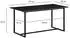 Finebuy Esstisch 120x60cm Marmor Optik Schwarz Metallbeine (FB105304)