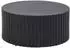 Finebuy Couchtisch Rund Metall Wellenmuster Schwarz, 67x67x31cm (FB92224)