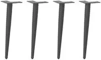 vidaXL Couchtischbeine Konische Form 4 Stk. Anthrazit 42-43 cm Stahl