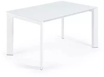 Pharao24 Ausziehtisch mit Glasplatte Weiß (10094682)