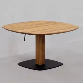 Pharao24 Echtholztisch Designercouchtisch höhenverstellbar aus Eiche Massivholz (10137514)