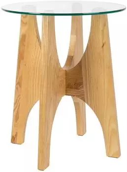 Zuiver Kobe Runder Beistelltisch Glas/Holz Ø45cm (2300342)