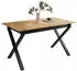 Lookway Arton II Ausziehbarer Esstisch 140-195cm, Craft Gold Eiche, Metallbeine X (800000920881)