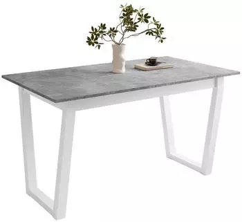 Lookway Arton II Ausziehbarer Esstisch 140-195cm, Bellato Grau, Metallbeine (800000920872)