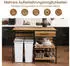 SoBuy Kitchen table with drawer and shelves in black particle board