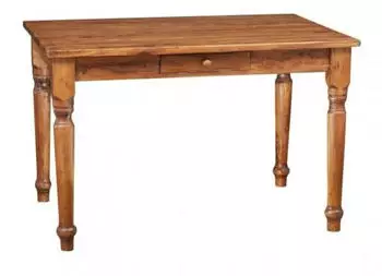 Biscottini International Extendable solid wood table with walnut finish, wood color
