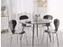 Beliani Round dining table with concrete effect and gray and black metal legs