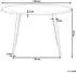 Beliani Round dining table with concrete effect and gray and black metal legs