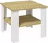 VCM Couchtisch Disalo 55x55cm weiß/Honig-Eiche
