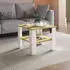 VCM Couchtisch Disalo 55x55cm weiß/Honig-Eiche