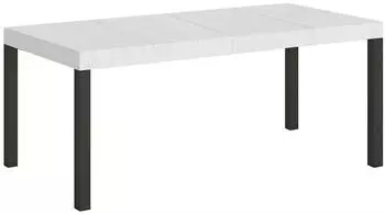 Itamoby Everyday Premium Ausziehtisch 90x180/284cm, Weiß Esche, Anthrazit Gestell