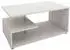 ML-Design Couchtisch Weiß mit Metall-Dekostange, 3 Ablageflächen, 91x41x52,6cm (490001159)