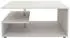 ML-Design Couchtisch Weiß mit Metall-Dekostange, 3 Ablageflächen, 91x41x52,6cm (490001159)