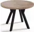 WFL GROUP Runder Ausziehbarer Esstisch Sonoma Eiche, Schwarze Beine, 100–150cm (34700730)