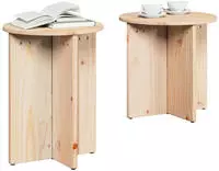 vidaXL Couchtisch 2 pcs Natur
