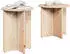 vidaXL Couchtisch 2er-Set Massivholz Kiefer 41,5x41,5x41cm (873547)