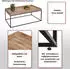 MCW MCW-K71 Couchtisch Paulownia Massivholz Metall 110x46x60cm, dunkelgrau (90878)