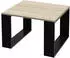 ML-Design Couchtisch Quadratisch 65x65x40cm Eicheoptik-Schwarz Kufenbeine (490007779)