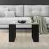 ML-Design Couchtisch Quadratisch 65x65x40cm Eicheoptik-Schwarz Kufenbeine (490007779)