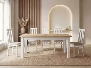 WFL GROUP Lindberg Esstisch ausziehbar 200&ndash;300&times;100cm, Eiche Artisan Hellbraun (48780685-35)