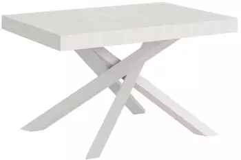 Itamoby Volantis Premium Ausziehtisch 130/234x90cm, Esche Wei&szlig;, Beine Wei&szlig;