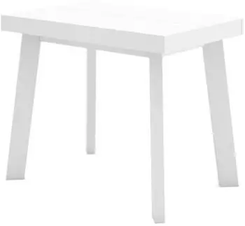 Skraut Home Ausziehbarer Konsolentisch 302x90x73cm, 14 Personen, Eiche/Wei&szlig; (374_37)
