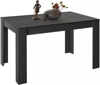Home Affaire Rimini Esstisch ausziehbar, Melamin Holzstruktur schwarz, 137cm (52114237-0)