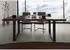 Massivmoebel24 Freeform 5 Baumkantentisch Akazienholz braun lackiert, U-Beine anthrazit glänzend, 200x100x77cm (09-110-824-1104)
