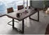 Massivmoebel24 Freeform 5 Baumkantentisch Akazienholz braun lackiert, U-Beine anthrazit glänzend, 200x100x77cm (09-110-824-1104)