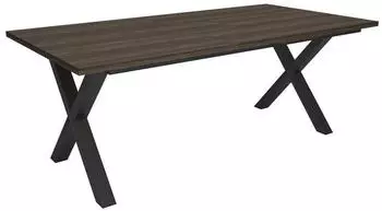 Skraut Home Esstisch Industriestil 194x90x74cm Dunkle Eiche, 10 Personen (535_6)