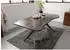 Massivmoebel24 Freeform 4 Baumkantentisch Akazie 180x90x76cm grau lackiert, Beine anthrazit matt (09-108-821-5037)