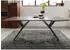 Massivmoebel24 Freeform 4 Baumkantentisch Akazie 180x90x76cm grau lackiert, Beine anthrazit matt (09-108-821-5037)